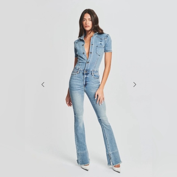 SEROYA FALLON JEAN JUMPSUIT XS - Picture 2 of 6